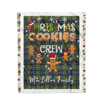 Personalized Gift Tartan Plaid Blanket Clan MacLellan With Christmas Cookie Baking Crew Christmas Gift Blanket, Plaid Blanket, Christmas Fleece Blanket, Christmas Blanket, Tartan Blanket, Scottish Blanket, Scotland Blanket, Family Name Blanket, Custom Blanket, Personalized Blanket