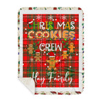 Personalized Gift Tartan Plaid Blanket Clan Hay Modern With Christmas Cookie Baking Crew Christmas Gift Sherpa Blanket, tartan sherpa blanket,buffalo plaid sherpa blanket,christmas sherpa blanket,Christmas Throw Blanket,green plaid sherpa blanket,green sherpa blanket
