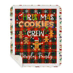 Personalized Gift Tartan Plaid Blanket Clan Douglas of Roxburgh With Christmas Cookie Baking Crew Christmas Gift Sherpa Blanket, tartan sherpa blanket,buffalo plaid sherpa blanket,christmas sherpa blanket,Christmas Throw Blanket,green plaid sherpa blanket,green sherpa blanket