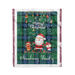 Personalized Gift Tartan Plaid Blanket Clan Armstrong Ancient With Funny Santa Snowman Reindeer Merry Christmas Fleece Blanket, Home Living Room, Plaid Blanket, Tartan Blanket, Scottish Blanket, Buffalo fleece blanket, Christmas Blanket