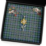 To My Beautiful Soulmate Sunflower Necklace In Your Eyes I Have Found My Home Clan Malcolm Ancient Tartan Jewelry For Girlfriend, Tartan Sunflower Pendant Necklace, Scottish Tartan Jewelry, valentine necklace, necklace girlfriend, necklace for wife, cute necklaces for girlfriend, jewelry for girlfriend, to my soulmate necklace, to my future wife necklace