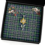 To My Beautiful Soulmate Sunflower Necklace In Your Eyes I Have Found My Home Clan Bannatyne Tartan Jewelry For Girlfriend, Tartan Sunflower Pendant Necklace, Scottish Tartan Jewelry, valentine necklace, necklace girlfriend, necklace for wife, cute necklaces for girlfriend, jewelry for girlfriend, to my soulmate necklace, to my future wife necklace