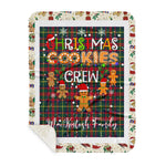 Personalized Gift Tartan Plaid Blanket Clan MacKintosh With Christmas Cookie Baking Crew Christmas Gift Sherpa Blanket, tartan sherpa blanket,buffalo plaid sherpa blanket,christmas sherpa blanket,Christmas Throw Blanket,green plaid sherpa blanket,green sherpa blanket