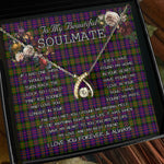 To My Beautiful Soulmate Necklace In Your Eyes I Have Found My Home Clan Hewitt Tartan Wishbone Dancing Necklace