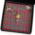 To My Beautiful Soulmate Sunflower Necklace In Your Eyes I Have Found My Home Clan Shaw Tartan Jewelry For Girlfriend, Tartan Sunflower Pendant Necklace, Scottish Tartan Jewelry, valentine necklace, necklace girlfriend, necklace for wife, cute necklaces for girlfriend, jewelry for girlfriend, to my soulmate necklace, to my future wife necklace