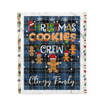 Personalized Gift Tartan Plaid Blanket Clan Clergy Blue With Christmas Cookie Baking Crew Christmas Gift Blanket, Plaid Blanket, Christmas Fleece Blanket, Christmas Blanket, Tartan Blanket, Scottish Blanket, Scotland Blanket, Family Name Blanket, Custom Blanket, Personalized Blanket