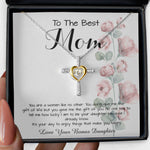 Cross Dancing Necklace - To Mom - From Bonus Daughter - Woman Like No Other Mother's Day Necklace