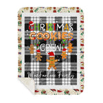 Personalized Gift Tartan Plaid Blanket Clan MacFarlane Black & White With Christmas Cookie Baking Crew Christmas Gift Sherpa Blanket, tartan sherpa blanket,buffalo plaid sherpa blanket,christmas sherpa blanket,Christmas Throw Blanket,green plaid sherpa blanket,green sherpa blanket