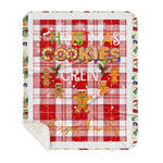 Personalized Gift Tartan Plaid Blanket Clan MenZies Red With Christmas Cookie Baking Crew Christmas Gift Sherpa Blanket, tartan sherpa blanket,buffalo plaid sherpa blanket,christmas sherpa blanket,Christmas Throw Blanket,green plaid sherpa blanket,green sherpa blanket