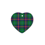 Young Tartan Heart Ornaments, Christmas Tree Ornament, Plaid Christmas Ornaments, Ceramic Heart Christmas Tree Decoration, Christmas Ornament, Plaid Ornament, Tartan Ornament, Buffalo Plaid Ornament
