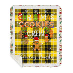 Personalized Gift Tartan Plaid Blanket Clan Barclay With Christmas Cookie Baking Crew Christmas Gift Sherpa Blanket, tartan sherpa blanket,buffalo plaid sherpa blanket,christmas sherpa blanket,Christmas Throw Blanket,green plaid sherpa blanket,green sherpa blanket