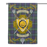 House Flag - Campbell Argyll Modern Irish Shield Celtic Cross Tartan Garden Flag St Patrick's Day Garden Flag