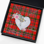 Gift For My Beautiful Girlfriend Necklace Valentine Necklace Clan Munro Tartan Cross Dancing Necklace Scottish Tartan Jewelry