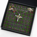 To My Beautiful Soulmate Necklace In Your Eyes I Have Found My Home Clan Cochrane Hunting Tartan Cross Dancing Necklace