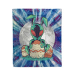 Scotstee Shop - Scotstee Shop Blanket Easter Alien Groovy Tie Dye Blue Purple & Magenta Hippie Fleece Blanket