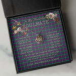 To My Beautiful Soulmate Necklace In Your Eyes I Have Found My Home Clan MacArthur of Milton Tartan Crown Pendant Necklace