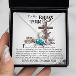 Opal Turtle Necklace - Mom Necklace Gift, To My Badass Mom Neckalce, Funny Gift For Mom On Mother's Day Necklace