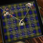 To My Beautiful Soulmate Necklace In Your Eyes I Have Found My Home Clan Muir Tartan Wishbone Dancing Necklace