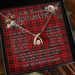 To My Beautiful Soulmate Necklace In Your Eyes I Have Found My Home Clan Hogg Tartan Wishbone Dancing Necklace