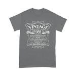 Vintage 1981 40th Birthday Gift Birthday Shirt Funny 40th Birthday T Shirts - Scotstee Shop