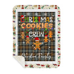 Personalized Gift Tartan Plaid Blanket Clan Gordon Weathered With Christmas Cookie Baking Crew Christmas Gift Sherpa Blanket, tartan sherpa blanket,buffalo plaid sherpa blanket,christmas sherpa blanket,Christmas Throw Blanket,green plaid sherpa blanket,green sherpa blanket