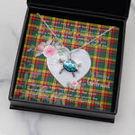 Sea Turtle Necklace Gift for My Beautiful Girlfriend Valentines Necklace Clan Buchanan Tartan Blue Turtle Necklace