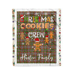 Personalized Gift Tartan Plaid Blanket Clan Hunter 1819 With Christmas Cookie Baking Crew Christmas Gift Blanket, Plaid Blanket, Christmas Fleece Blanket, Christmas Blanket, Tartan Blanket, Scottish Blanket, Scotland Blanket, Family Name Blanket, Custom Blanket, Personalized Blanket
