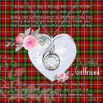 Rising Phoenix Necklace - Valentine Necklace Clan Fullerton Tartan Gift for Girlfriend, Gift for My Wife Rising Phoenix Necklace