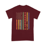 Vintage USA Flag Awesome Since August 1973 46th Birth 4th Of July Shirt 1973 T Shirt - Scotstee Shop