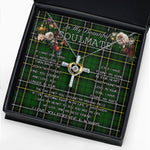 To My Beautiful Soulmate Necklace In Your Eyes I Have Found My Home Clan MacAlpine Modern Tartan Cross Dancing Necklace