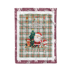 Personalized Gift Tartan Plaid Blanket Clan Grant of Auchnarrow With Funny Santa Snowman Reindeer Merry Christmas Fleece Blanket, Christmas Blanket, Plaid Blanket, Tartan Blanket,Scottish Blanket