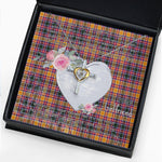 Gift For My Beautiful Girlfriend Necklace Valentine Necklace Clan Jacobite Tartan Cross Dancing Necklace Scottish Tartan Jewelry