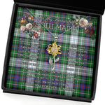 To My Beautiful Soulmate Sunflower Necklace In Your Eyes I Have Found My Home Clan MacKenzie Dress Modern Tartan Jewelry For Girlfriend, Tartan Sunflower Pendant Necklace, Scottish Tartan Jewelry, valentine necklace, necklace girlfriend, necklace for wife, cute necklaces for girlfriend, jewelry for girlfriend, to my soulmate necklace, to my future wife necklace