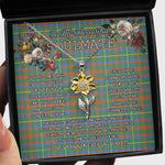 To My Beautiful Soulmate Sunflower Necklace In Your Eyes I Have Found My Home Clan MacKintosh Hunting Tartan Jewelry For Girlfriend