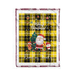 Personalized Gift Tartan Plaid Blanket Clan Barclay With Funny Santa Snowman Reindeer Merry Christmas Fleece Blanket, Home Living Room, Plaid Blanket, Tartan Blanket, Scottish Blanket, Buffalo fleece blanket, Christmas Blanket