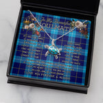 Sea Turtle Necklace To My Beautiful Soulmate Necklace In Your Eyes I Have Found My Home Clan McKerrell Tartan Blue Turtle Necklace