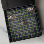 To My Beautiful Soulmate Necklace In Your Eyes I Have Found My Home Clan Watson Modern Tartan Crown Pendant Necklace