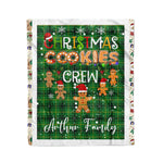 Personalized Gift Tartan Plaid Blanket Clan Arthur With Christmas Cookie Baking Crew Christmas Gift Blanket, Plaid Blanket, Christmas Fleece Blanket, Christmas Blanket, Tartan Blanket, Scottish Blanket, Scotland Blanket, Family Name Blanket, Custom Blanket, Personalized Blanket