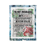 Scotstee Shop - Personalized Perfect Letter To My Husband And I Love You So Much Gift Letter Couple Flamingo Fleece Blanket
