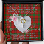 Gift For My Beautiful Girlfriend Necklace Valentine Necklace Clan Herries Tartan Cross Dancing Necklace Scottish Tartan Jewelry