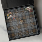To My Beautiful Soulmate Necklace In Your Eyes I Have Found My Home Clan BlackWatch Weathered Tartan Crown Pendant Necklace