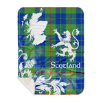 Sherpa Blanket - Tartan Blanket Thistle and Lion Scottish Clan Barclay Hunting Ancient Plaid Blanket, plaid sherpa blanket queen,purple sherpa blanket,queen sherpa blanket,queen size sherpa blanket,red sherpa blanket,scottish tartan blankets,sherpa blanket,sherpa christmas blanket