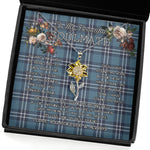 To My Beautiful Soulmate Sunflower Necklace In Your Eyes I Have Found My Home Clan Earl Of St Andrews Tartan Jewelry For Girlfriend, Tartan Sunflower Pendant Necklace, Scottish Tartan Jewelry, valentine necklace, necklace girlfriend, necklace for wife, cute necklaces for girlfriend, jewelry for girlfriend, to my soulmate necklace, to my future wife necklace