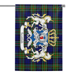 Scotstee Shop - Scotstee Shop Tartan Garden Flag Colquhoun Tartan Flag Clan Badge Lion Scottish Tartan House Flag