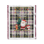 Personalized Gift Tartan Plaid Blanket Clan MacPherson Dress Ancient With Funny Santa Snowman Reindeer Merry Christmas Fleece Blanket, Home Living Room, Plaid Blanket, Tartan Blanket, Scottish Blanket, Buffalo fleece blanket, Christmas Blanket