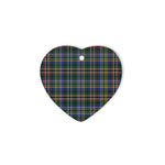 Scott Green Modern Tartan Heart Ornaments, Christmas Tree Ornament, Plaid Christmas Ornaments, Ceramic Heart Christmas Tree Decoration, Christmas Ornament, Plaid Ornament, Tartan Ornament, Buffalo Plaid Ornament