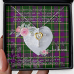 Gift For My Beautiful Girlfriend Necklace Valentine Necklace Clan Taylor Tartan Cross Dancing Necklace Scottish Tartan Jewelry