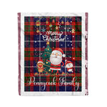 Personalized Gift Tartan Plaid Blanket Clan Pennycook With Funny Santa Snowman Reindeer Merry Christmas Fleece Blanket, Home Living Room, Plaid Blanket, Tartan Blanket, Scottish Blanket, Buffalo fleece blanket, Christmas Blanket
