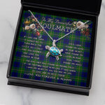 Sea Turtle Necklace To My Beautiful Soulmate Necklace In Your Eyes I Have Found My Home Clan Marjoribanks Modern Tartan Blue Turtle Necklace