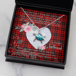 Sea Turtle Necklace Gift for My Beautiful Girlfriend Valentines Necklace Clan Hogg Tartan Blue Turtle Necklace
